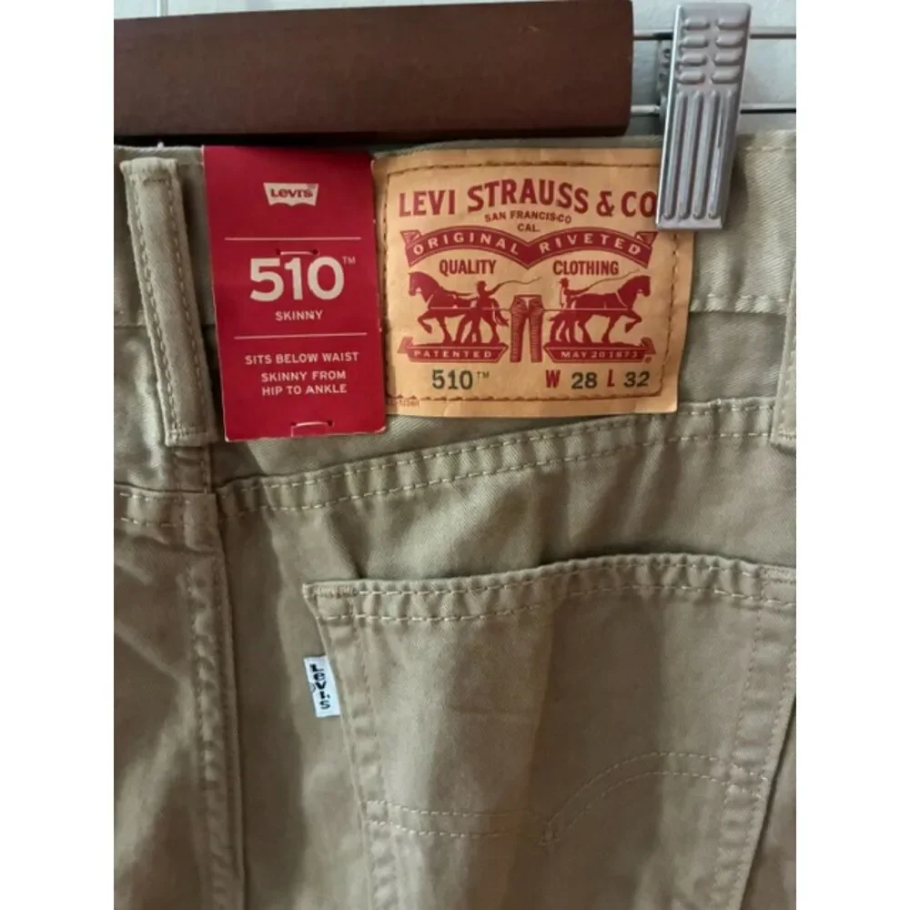 NWT Levi's 510 Skinny Khaki Jeans Men's 28x32 Pants